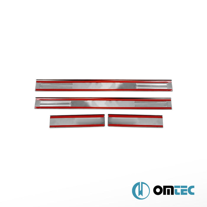 Line Kapı Eşiği 4 Prç. Paslanmaz Çelik (Parlak) - Seat Leon - HB 5D 5F - (2012 - 2019)