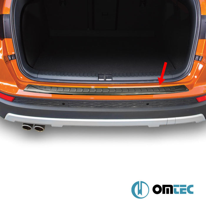 Arka Tampon Eşiği Paslanmaz Çelik (Siyah) - Seat Ateca - SUV KH7 - (2016 - )