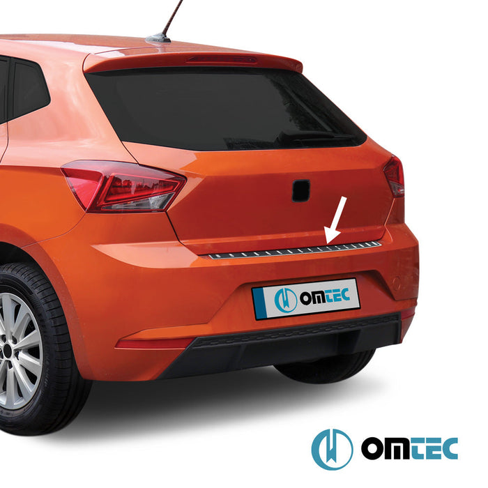 Karbon Folyolu Arka Tampon Eşiği Paslanmaz Çelik - Seat Ibiza - HB 5D 6F - (2017 - )