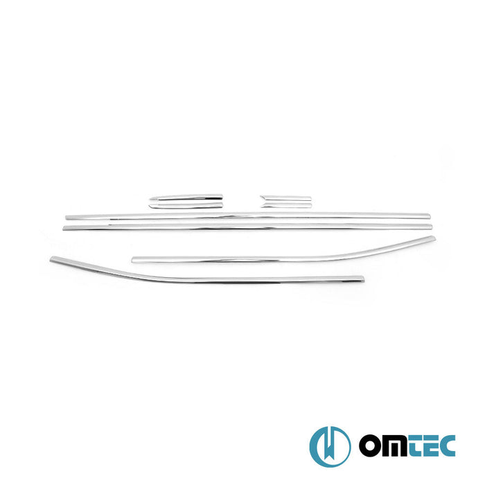 Cam Çıtası 8 Prç. Paslanmaz Çelik (Parlak) - Seat Ibiza - HB 5D 6F - (2017 - )