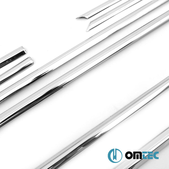 Cam Çıtası 8 Prç. Paslanmaz Çelik (Parlak) - Seat Ibiza - HB 5D 6F - (2017 - )