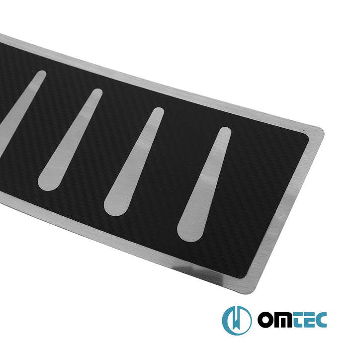 Karbon Folyolu Arka Tampon Eşiği Paslanmaz Çelik - Skoda Yeti - SUV 5L FL - (2013 - 2017)