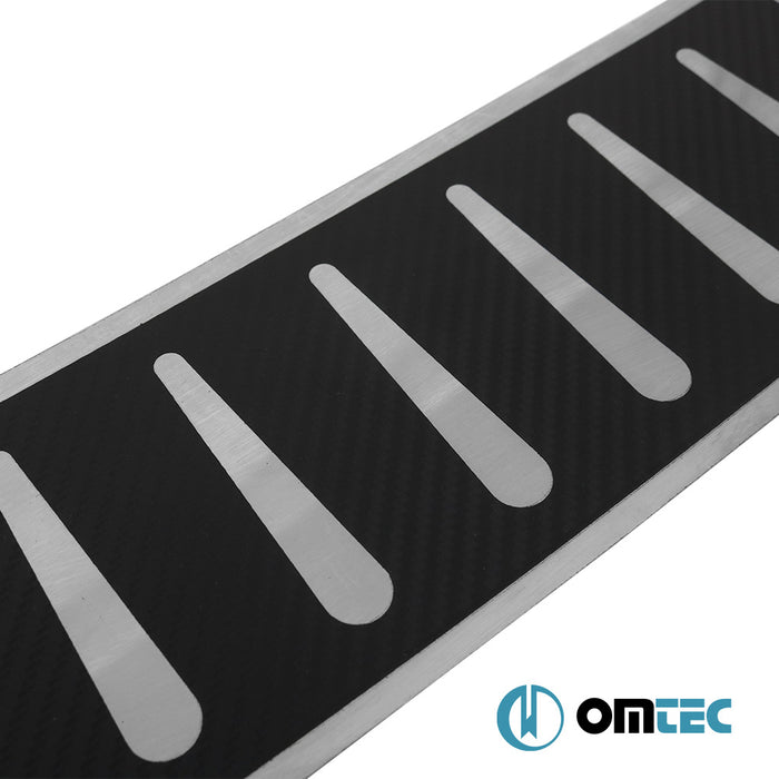 Karbon Folyolu Arka Tampon Eşiği Paslanmaz Çelik - Skoda Yeti - SUV 5L FL - (2013 - 2017)