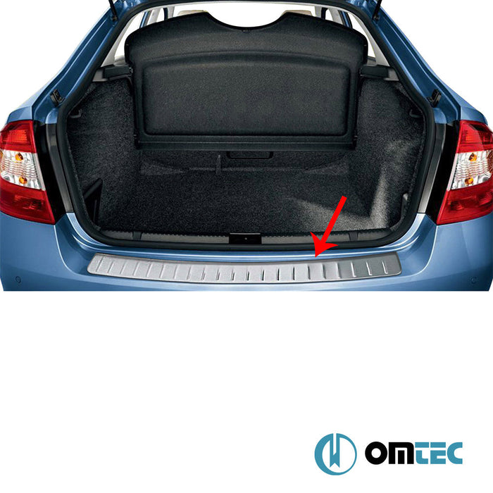 Arka Tampon Eşiği Paslanmaz Çelik (Taşlı) - Skoda Rapid - SD NH3 - (2012 - )