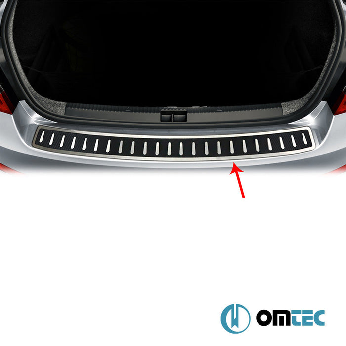 Karbon Folyolu Arka Tampon Eşiği Paslanmaz Çelik - Skoda Octavia - SD 5E - (2013 - 2019)