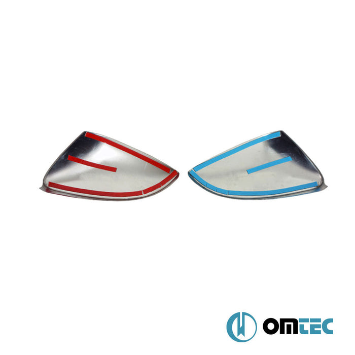 Ayna Kapağı 2 Prç. Paslanmaz Çelik (Parlak) - Volkswagen T - Roc - SUV A11 - (2017 - )