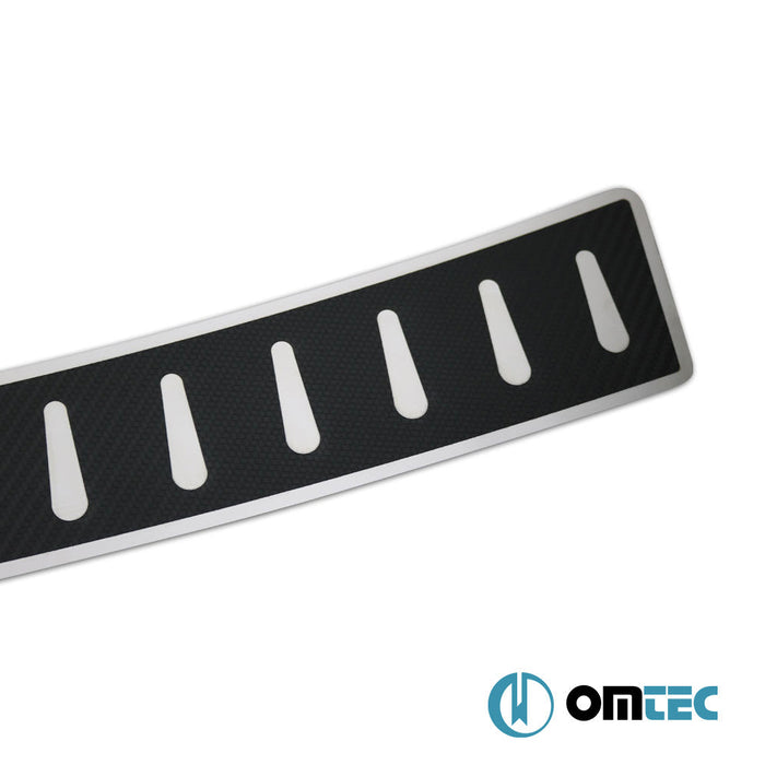 Karbon Folyolu Arka Tampon Eşiği Paslanmaz Çelik - Skoda Octavia - SW 5E - (2013 - 2019)