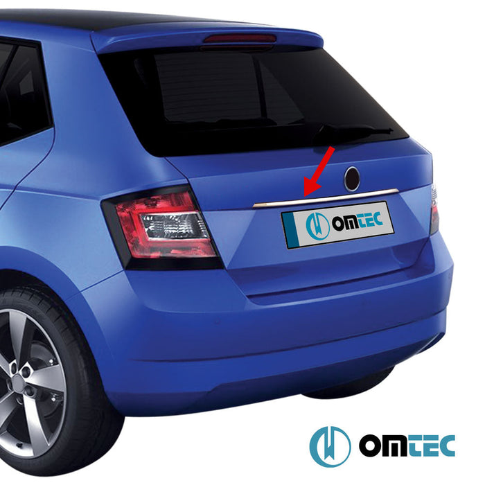 Bagaj Çıtası (Plaka Üstü) Paslanmaz Çelik (Parlak) - Skoda Fabia - HB 5D NJ - (2015 - 2021)