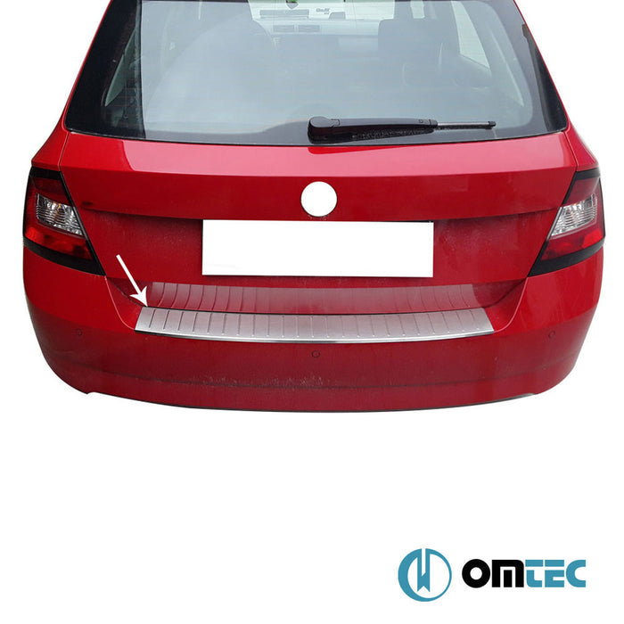 Arka Tampon Eşiği Paslanmaz Çelik (Taşlı) - Skoda Octavia - SD 5E - (2013 - 2019)