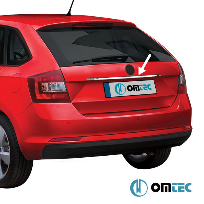 Bagaj Çıtası (Plaka Üstü) Paslanmaz Çelik (Parlak) - Skoda Rapid Spaceback - HB 5D NH1 - (2012 - )