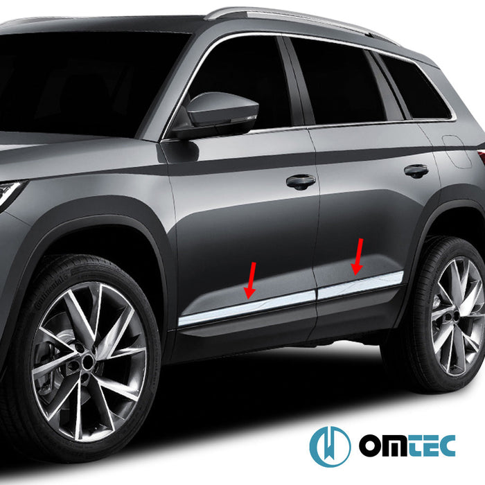 Yan Kapı Çıtası 4 Prç. Paslanmaz Çelik (Parlak) - Skoda Kodiaq - SUV I - (2017 - )