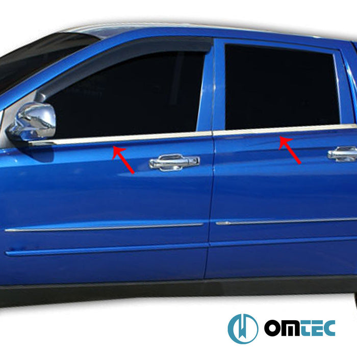 Cam Çıtası 4 Prç. Paslanmaz Çelik (Parlak) - SsangYong Actyon Sports - PK I PRE - FL - (2006 - 2012)