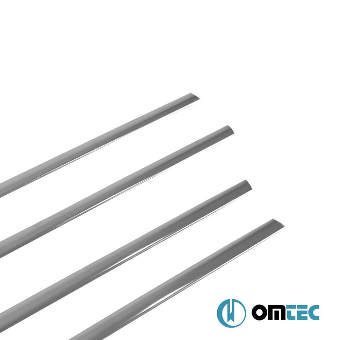 Cam Çıtası 4 Prç. Paslanmaz Çelik (Parlak) (Dar) - SsangYong Actyon Sports - PK I PRE - FL - (2006 - 2012)