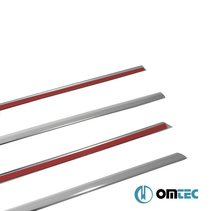 Cam Çıtası 4 Prç. Paslanmaz Çelik (Parlak) (Dar) - SsangYong Actyon Sports - PK I PRE - FL - (2006 - 2012)