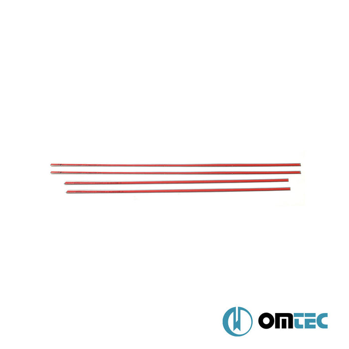 Cam Çıtası 4 Prç. Paslanmaz Çelik (Parlak) - SsangYong Rexton - SUV Y250 - (2006 - 2012)