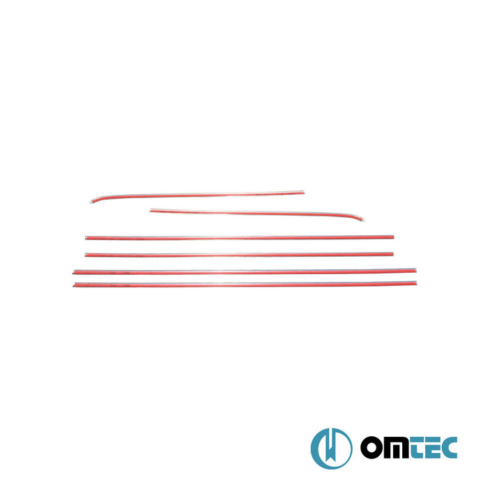 Cam Çıtası 6 Prç. Paslanmaz Çelik (Parlak) - SsangYong Kyron - SUV I FL - (2007 - 2014)