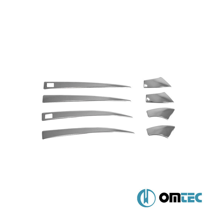 Kapı Kolu 4 Kapı 8 Prç. (S2) Paslanmaz Çelik (Parlak) (Keyless) - SsangYong Musso - PK Q200 - (2018 - )