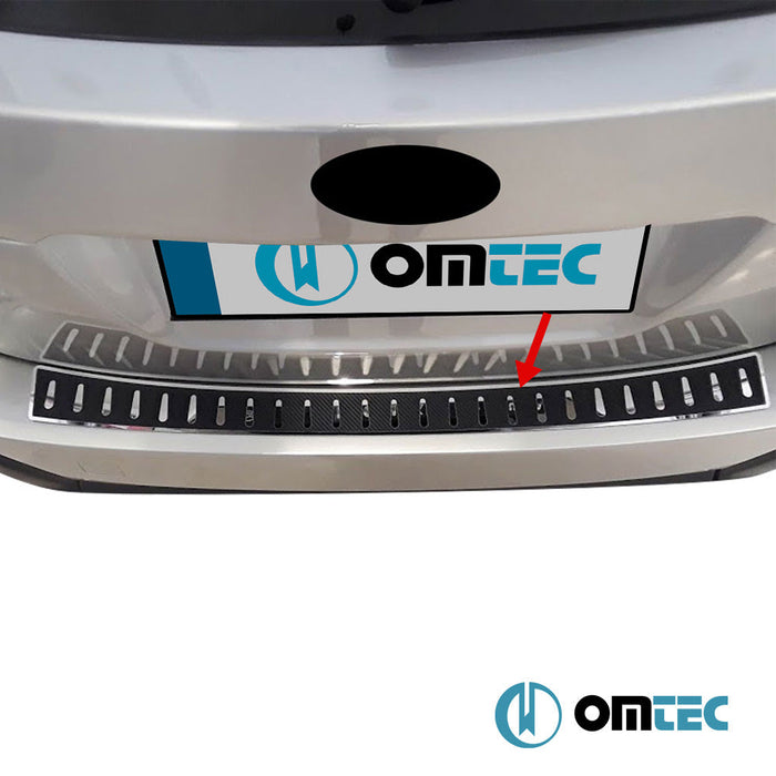 Karbon Folyolu Arka Tampon Eşiği Paslanmaz Çelik - Subaru Outback - SUV BS - (2015 - 2020)