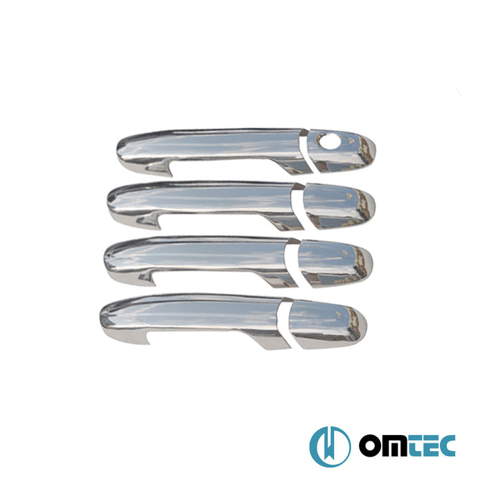 Kapı Kolu 4 Kapı 8 Prç. (H1) Paslanmaz Çelik (Parlak) - Toyota Yaris - HB 5D XP90 - (2005 - 2013)