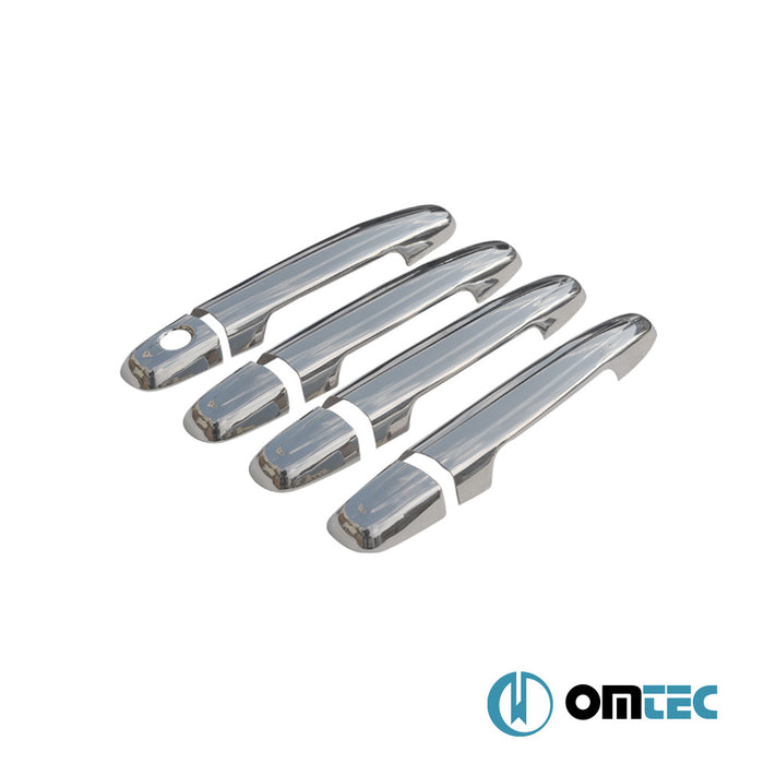 Kapı Kolu 4 Kapı 8 Prç. (H1) Paslanmaz Çelik (Parlak) - Citroën C1 - HB 3D II - (2014 - 2021)