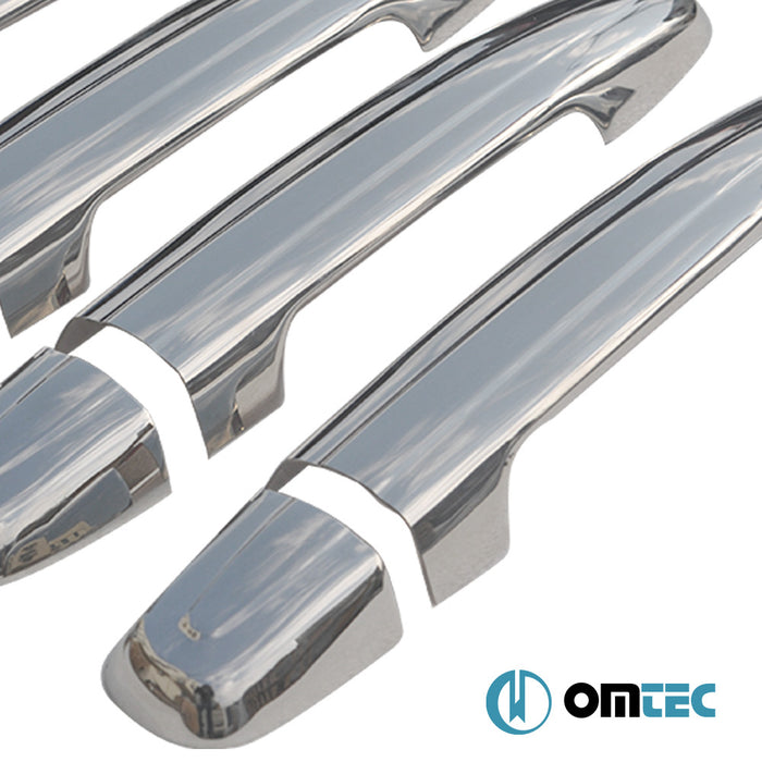 Kapı Kolu 4 Kapı 8 Prç. (H1) Paslanmaz Çelik (Parlak) - Citroën C1 - HB 5D II - (2014 - 2021)