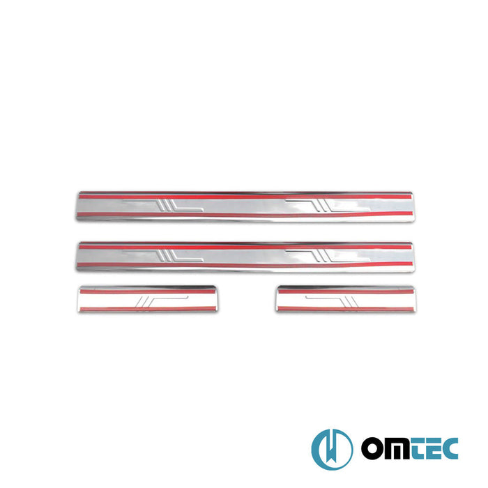 Norm Kapı Eşiği 4 Prç. Paslanmaz Çelik (Parlak) - Land Rover Range Rover Sport - SUV L320 - (2005 - 2013)