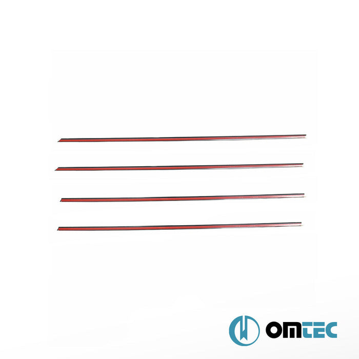 Cam Çıtası 4 Prç. Paslanmaz Çelik (Parlak) - Toyota Corolla - SD E120 - (2000 - 2006)