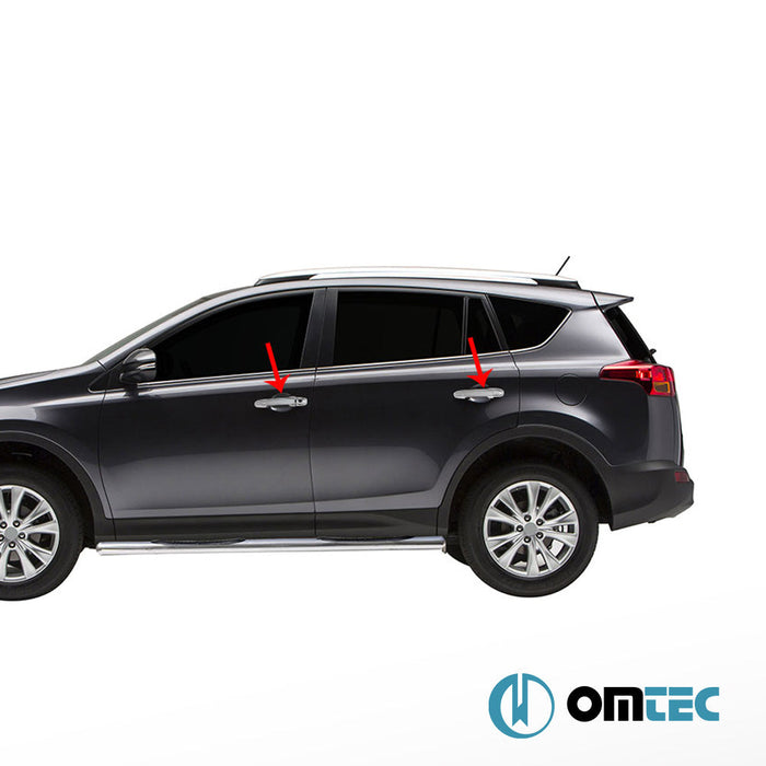 Kapı Kolu 5 Kapı 10 Prç. (H1) Paslanmaz Çelik (Parlak) - Toyota Rav4 - SUV XA30 - (2005 - 2011)