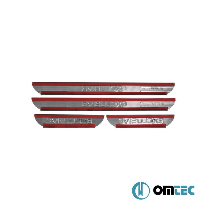 Exclusive Kapı Eşiği 4 Prç. Paslanmaz Çelik (Parlak) - Toyota Rav4 - SUV XA30 - (2005 - 2011)