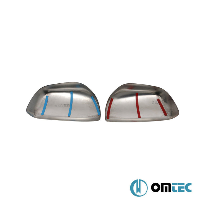 Ayna Kapağı 2 Prç. Paslanmaz Çelik (Parlak) (Sinyalsiz) - Toyota Rav4 - SUV XA30 PRE - FL - (2005 - 2009)