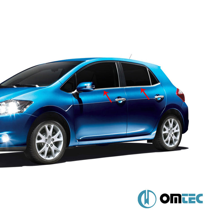 Cam Çıtası 4 Prç. Paslanmaz Çelik (Parlak) - Toyota Auris - HB 5D E150 FL - (2010 - 2012)
