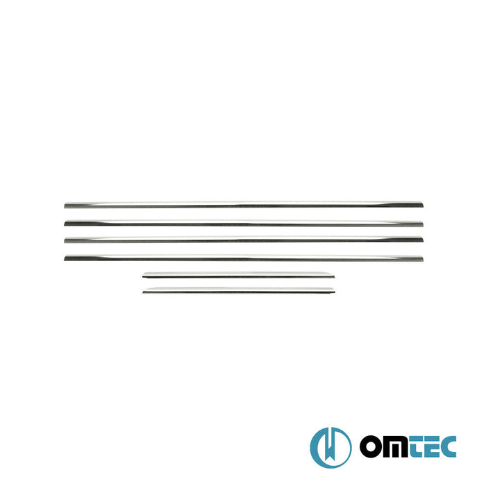 Cam Çıtası 6 Prç. Paslanmaz Çelik (Parlak) - Toyota Land Cruiser Prado - SUV J120 - (2002 - 2009)