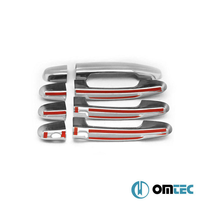 Kapı Kolu 4 Kapı 8 Prç. (H1S2) Paslanmaz Çelik (Parlak) (Keyless) - Lexus Rx 350 - SUV XU30 - (2004 - 2008)