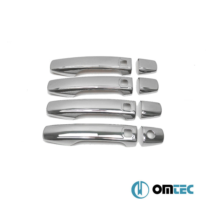 Kapı Kolu 4 Kapı 8 Prç. (H1S4) Paslanmaz Çelik (Parlak) (Keyless) - Toyota Land Cruiser - SUV J200 - (2008 - 2021)