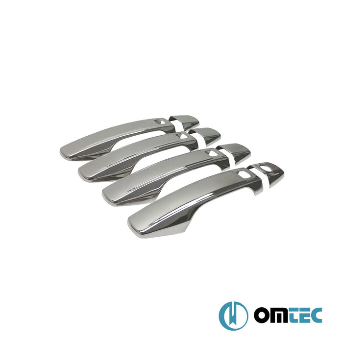 Kapı Kolu 4 Kapı 8 Prç. (H1S4) Paslanmaz Çelik (Parlak) (Keyless) - Lexus Lx570 - SUV J200 PRE - FL/FL - I/FL - II - (2008 - 2015)