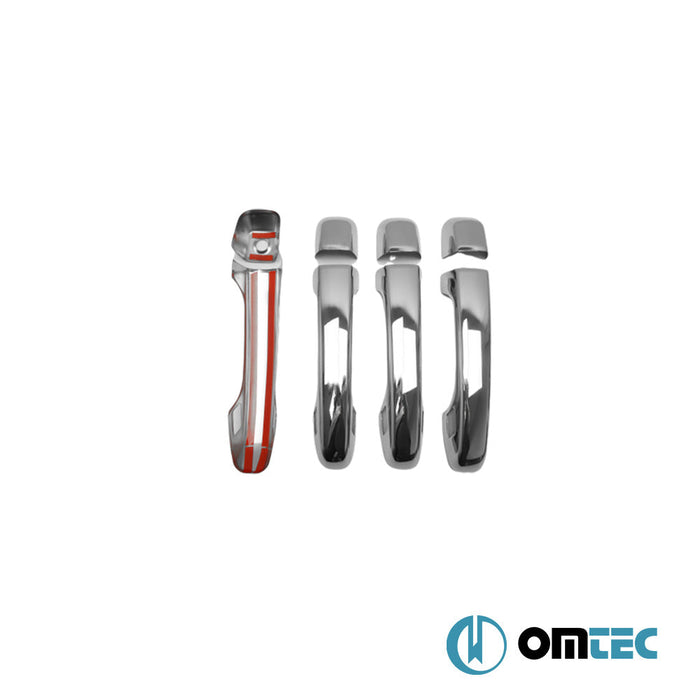 Kapı Kolu 4 Kapı 8 Prç. (H1S4) Paslanmaz Çelik (Parlak) - Toyota Land Cruiser - SUV J200 - (2008 - 2021)