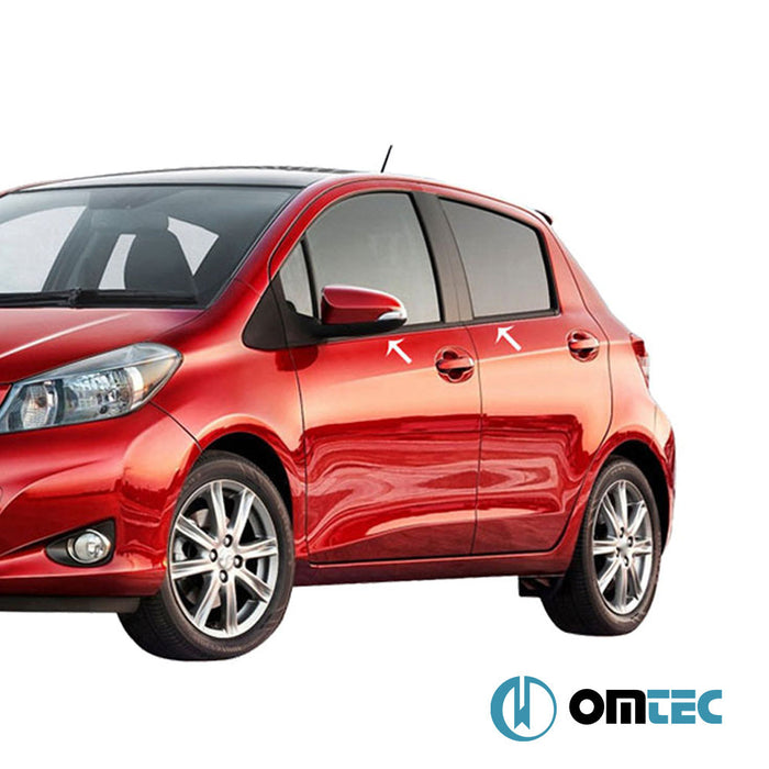 Cam Çıtası 4 Prç. Paslanmaz Çelik (Parlak) - Toyota Yaris - HB 5D XP150 - (2013 - 2020)