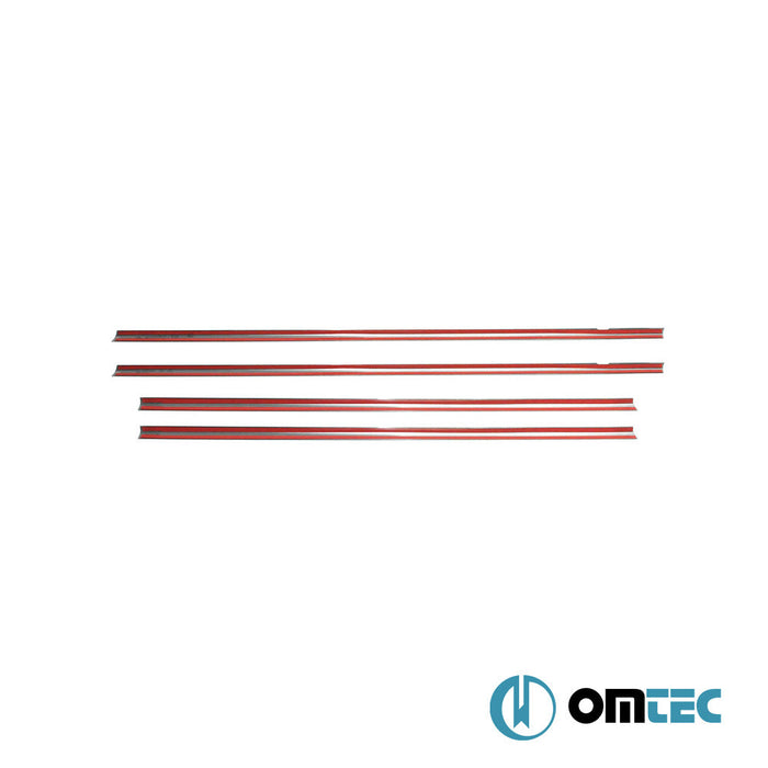 Cam Çıtası 4 Prç. Paslanmaz Çelik (Parlak) - Toyota Yaris - HB 5D XP150 - (2013 - 2020)