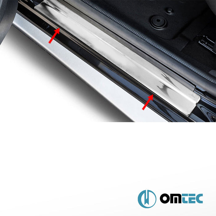 Norm Kapı Eşiği 4 Prç. Paslanmaz Çelik (Parlak) - Toyota Rav4 - SUV XA40 - (2012 - 2017)