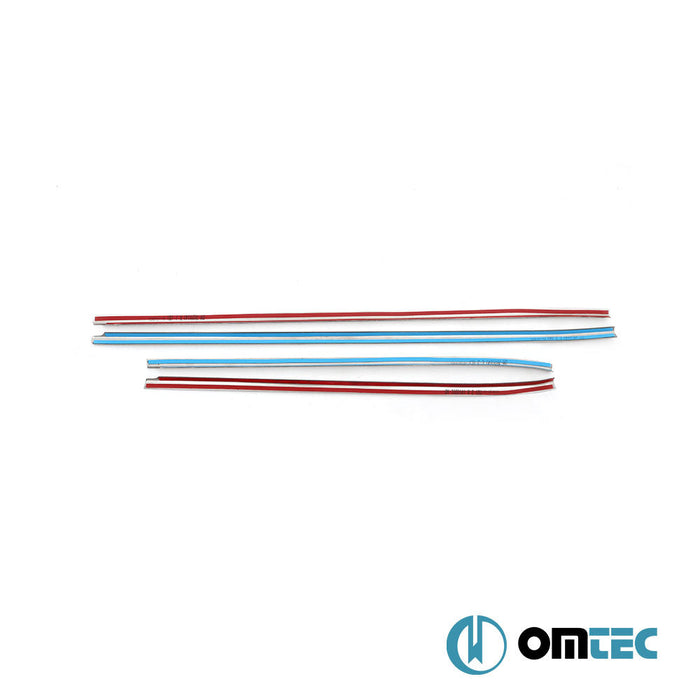 Cam Çıtası 4 Prç. Paslanmaz Çelik (Parlak) - Toyota Hilux - PK AN10 - (2005 - 2015)