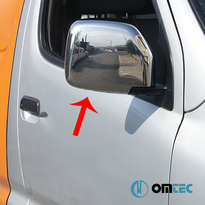 Ayna Kapağı 2 Prç. Paslanmaz Çelik (Parlak) - Toyota Hiace - VAN H200 - (2005 - 2019)