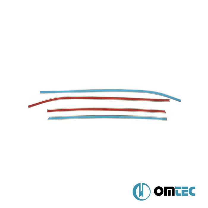 Cam Çıtası 4 Prç. Paslanmaz Çelik (Parlak) - Toyota Hilux - PK AN120 - (2015 - )