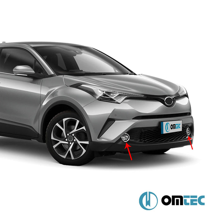 Sis Farı Çerçevesi 2 Prç. P.Çelik (Parlak) - Toyota C - Hr - SUV AX10 - (2016 - 2023)