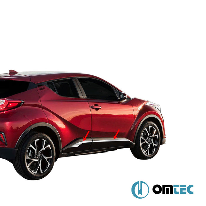 Yan Kapı Çıtası 4 Prç. Paslanmaz Çelik (Parlak) - Toyota C - Hr - SUV AX10 - (2016 - 2023)