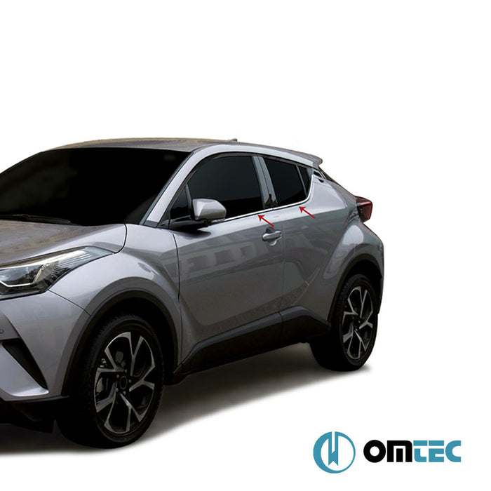 Cam Çıtası 4 Prç. Paslanmaz Çelik (Parlak) - Toyota C - Hr - SUV AX10 - (2016 - 2023)