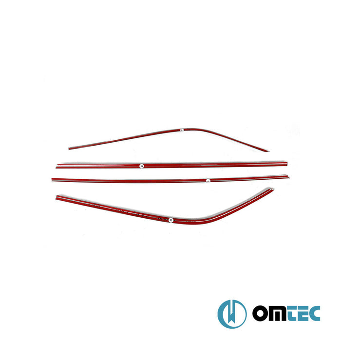 Cam Çıtası 4 Prç. Paslanmaz Çelik (Parlak) - Toyota C - Hr - SUV AX10 - (2016 - 2023)