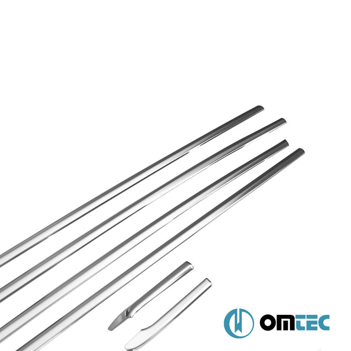 Cam Çıtası 8 Prç. Paslanmaz Çelik (Parlak) - Toyota Corolla - SD E210 - (2019 - )