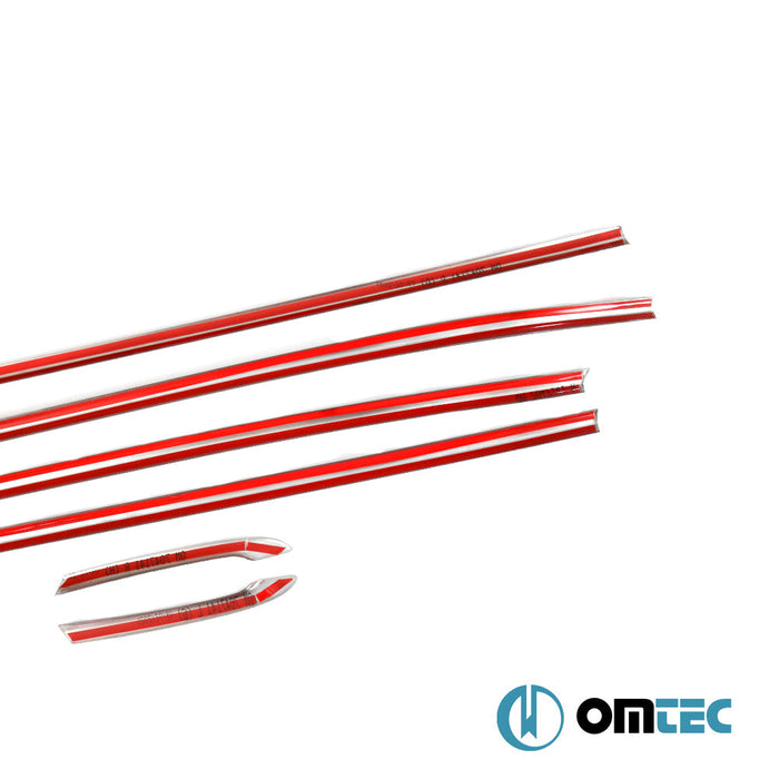 Cam Çıtası 8 Prç. Paslanmaz Çelik (Parlak) - Toyota Corolla - SD E210 - (2019 - )