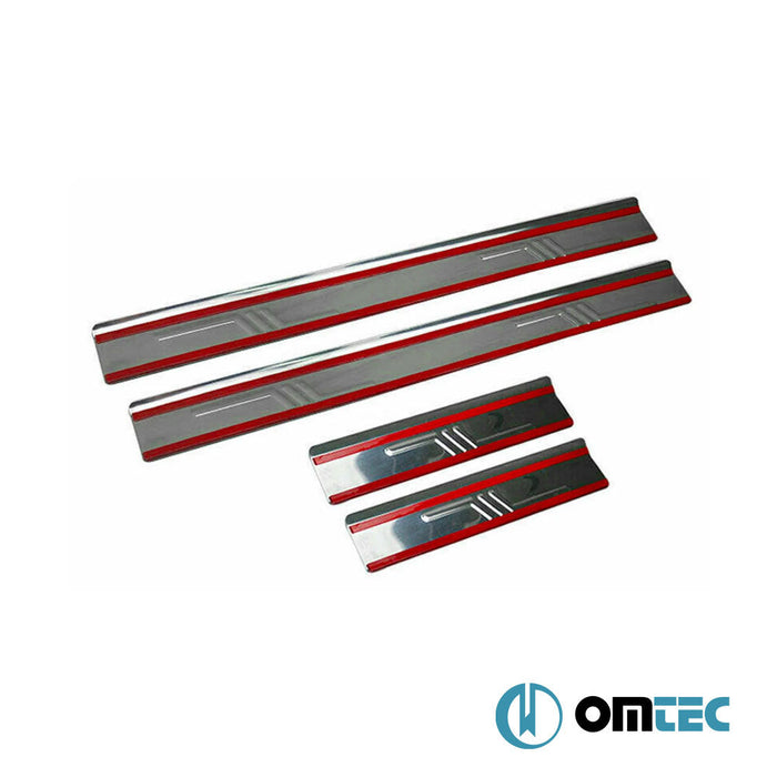 Line Kapı Eşiği 4 Prç. Paslanmaz Çelik (Parlak) - Volkswagen Bora - SD 1J - (1999 - 2006)