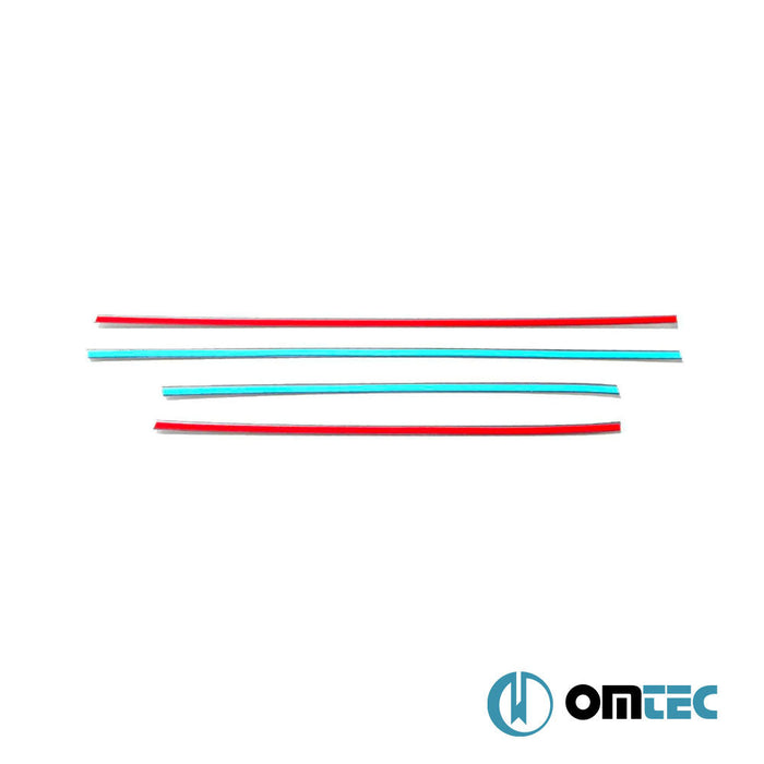 Cam Çıtası 4 Prç. Paslanmaz Çelik (Parlak) - Volkswagen Bora - SD 1J - (1999 - 2006)